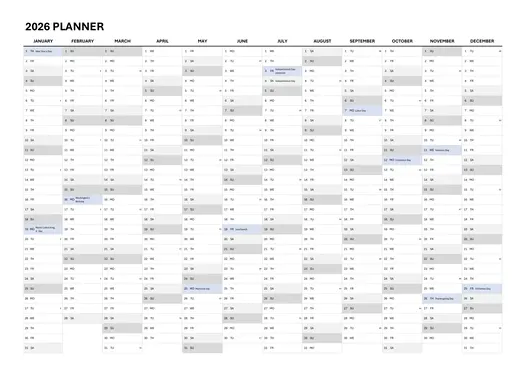 simple 2026 planner